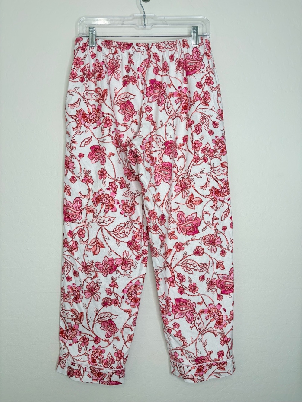 The Cat’s Pajamas Floral Cotton Pajama Set Pink White Soft Women’s Small - Picture 10 of 16